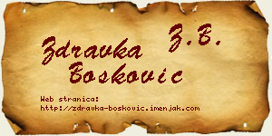 Zdravka Bošković vizit kartica